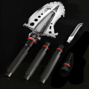 Multifunctional outdoor detachable folding engineer shovel