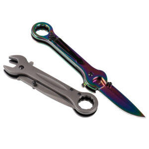 Outdoor wrench folding tool knife