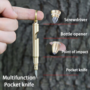 Brass mini multifunctional handy knife
