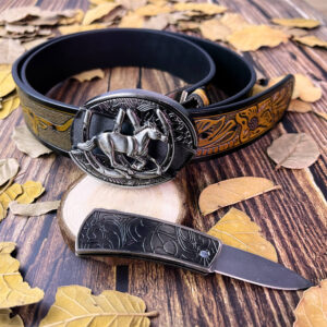 Longhorn Tool Leather Belt