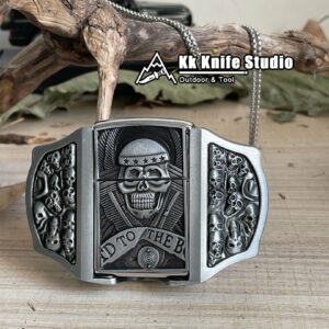 kk knifestudio new belt buckle belt lighter