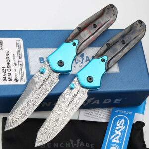 Carbon fiber Damascus AXIS outdoor folding EDC knife