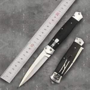 Italian mafia folding knife Damascus steel folding knife