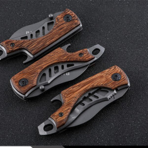 Multifunctional outdoor portable folding knife keychain