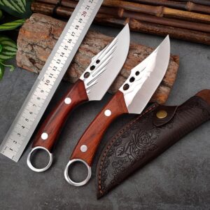 Forged finger ring camping pocket knife
