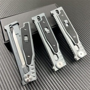 Aviation Aluminum Gravity Knife D2 Steel High Hardness Folding Knife Camping Household Field Tactical Knife