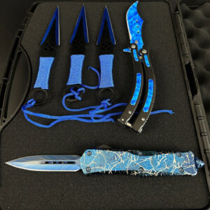 5pcs Blue Knife Set