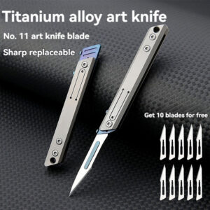 Titanium alloy mini knife art knife sharp paper cutter carry keychain pendant
