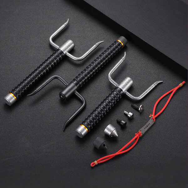 Heavy-Duty Alloy Steel Expandable Baton with Slingshot Attachment