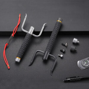 Multifunctional Alloy Steel Tactical Baton – Slingshot Attachment | Powerful & Durable for Self-Defense